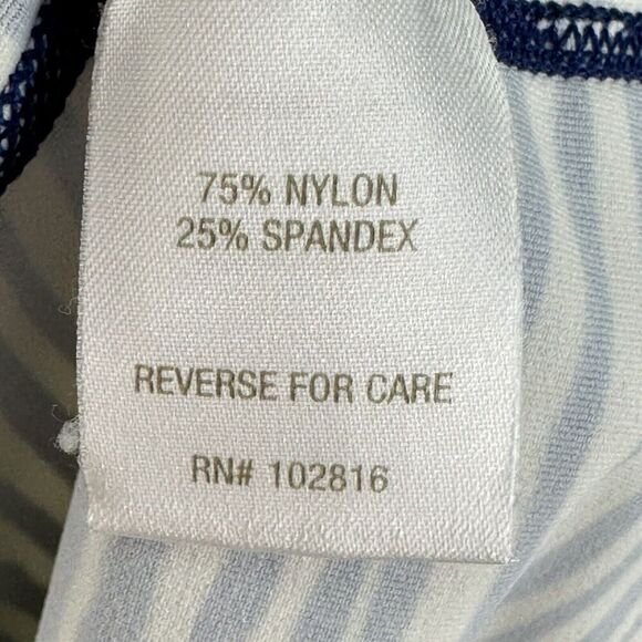 Garnet Hill Swim Shirt Top Kids Size 8 Blue Striped Rash Guard Long Sleeve Beach - Picture 12 of 14